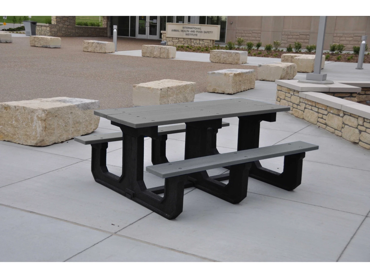 Frog Furnishings Park Place Recycled Plastic 8 Ft. 96''W X 58''D Rectangular Picnic Table 6 Frog Furnishings Park Place Recycled Plastic 8 Ft. 96''W X 58''D Rectangular Picnic Table - Image 6