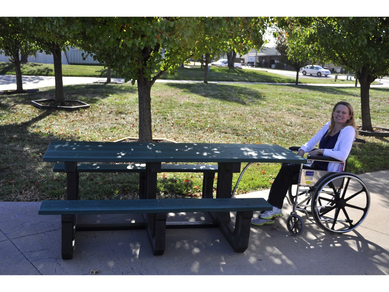 Frog Furnishings Park Place Recycled Plastic 8 Ft. 96''W X 58''D Rectangular Picnic Table 8 Frog Furnishings Park Place Recycled Plastic 8 Ft. 96''W X 58''D Rectangular Picnic Table - Image 8