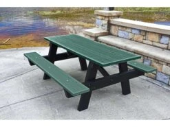 Frog Furnishings A Frame ADA Recycled Plastic 6 Ft. 96''W X 60''D Rectangular Picnic Table 8 Frog Furnishings A Frame ADA Recycled Plastic 6 Ft. 96''W X 60''D Rectangular Picnic Table -Patio Vibe Store JHPBAPIC6ADA4 zm