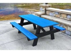 Frog Furnishings A Frame ADA Recycled Plastic 6 Ft. 96''W X 60''D Rectangular Picnic Table 9 Frog Furnishings A Frame ADA Recycled Plastic 6 Ft. 96''W X 60''D Rectangular Picnic Table -Patio Vibe Store JHPBAPIC6ADA5 zm