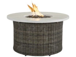 Lane Venture Oasis Ash Wicker 42'' Round Gas Fire Pit Table -Patio Vibe Store LAV19536422 zm