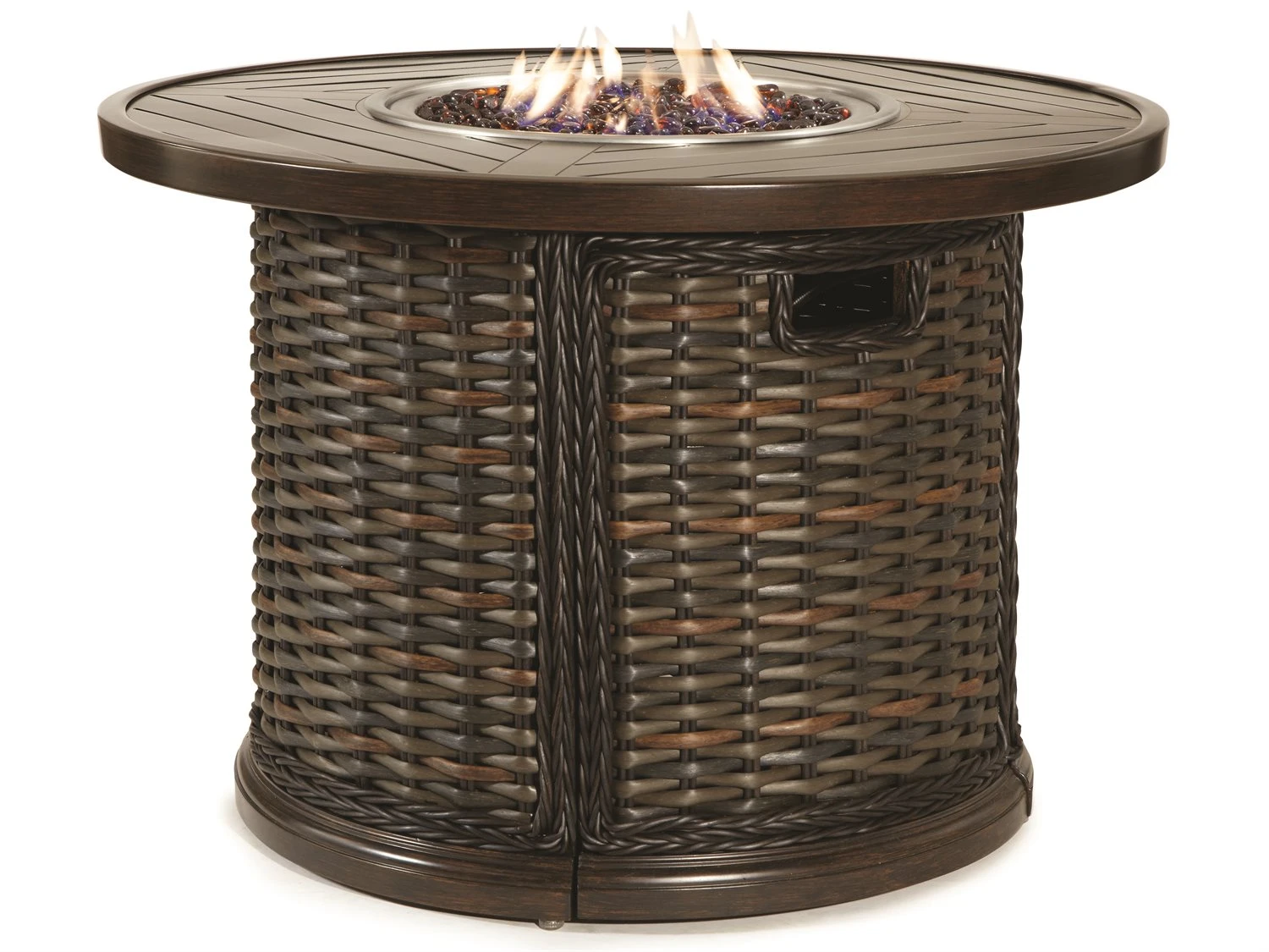 Lane Venture South Hampton Wicker 36'' Round Gas Fire Pit Table 2 Lane Venture South Hampton Wicker 36'' Round Gas Fire Pit Table - Image 2