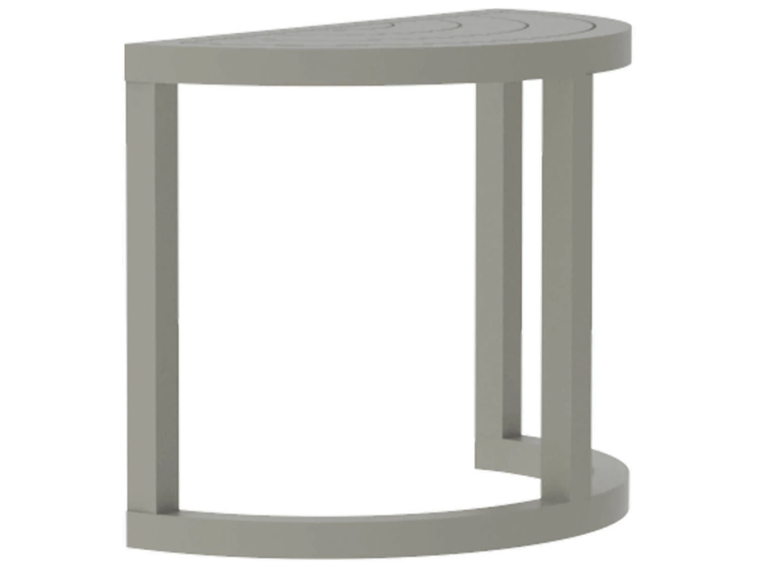 Lane Venture Contempo Aluminum 24''W X 12''D Demilune End Table 6 Lane Venture Contempo Aluminum 24''W X 12''D Demilune End Table - Image 6