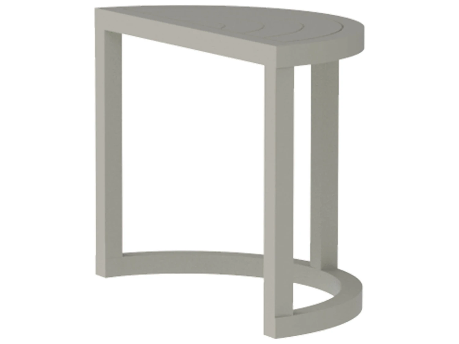 Lane Venture Contempo Aluminum 24''W X 12''D Demilune End Table 8 Lane Venture Contempo Aluminum 24''W X 12''D Demilune End Table - Image 8