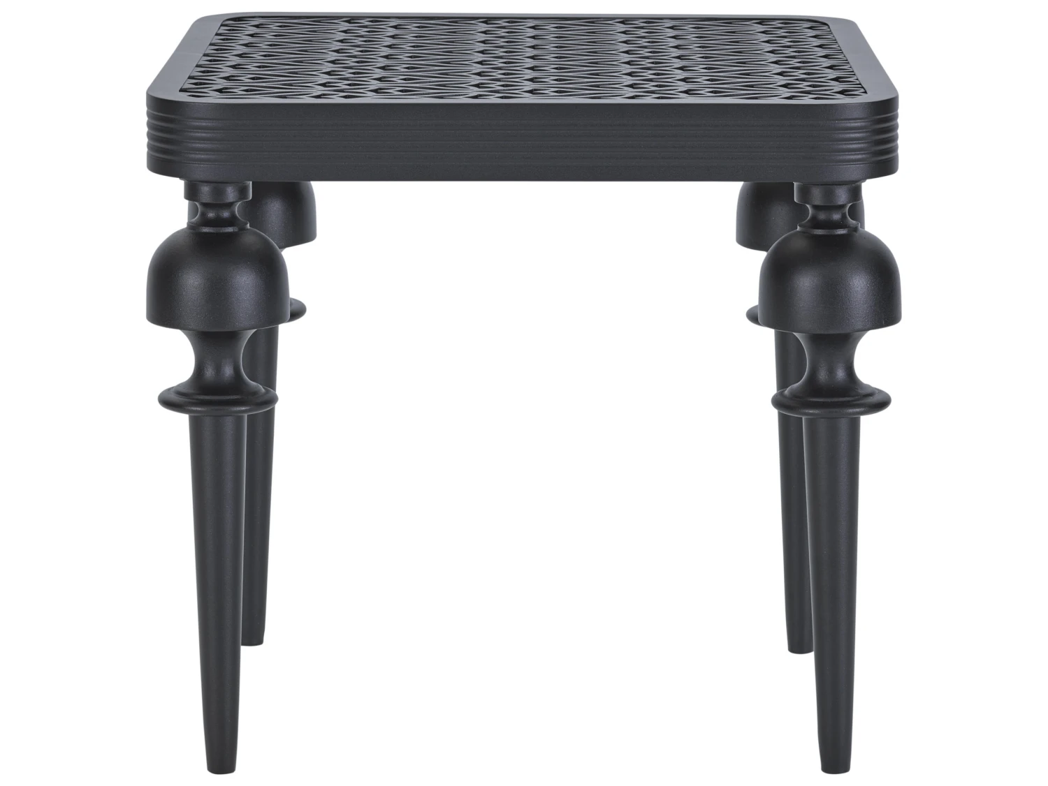 Lane Venture Hemingway Plantation Black Truffle Cast Aluminum 24Wide Square End Table 6 Lane Venture Hemingway Plantation Black Truffle Cast Aluminum 24Wide Square End Table - Image 6