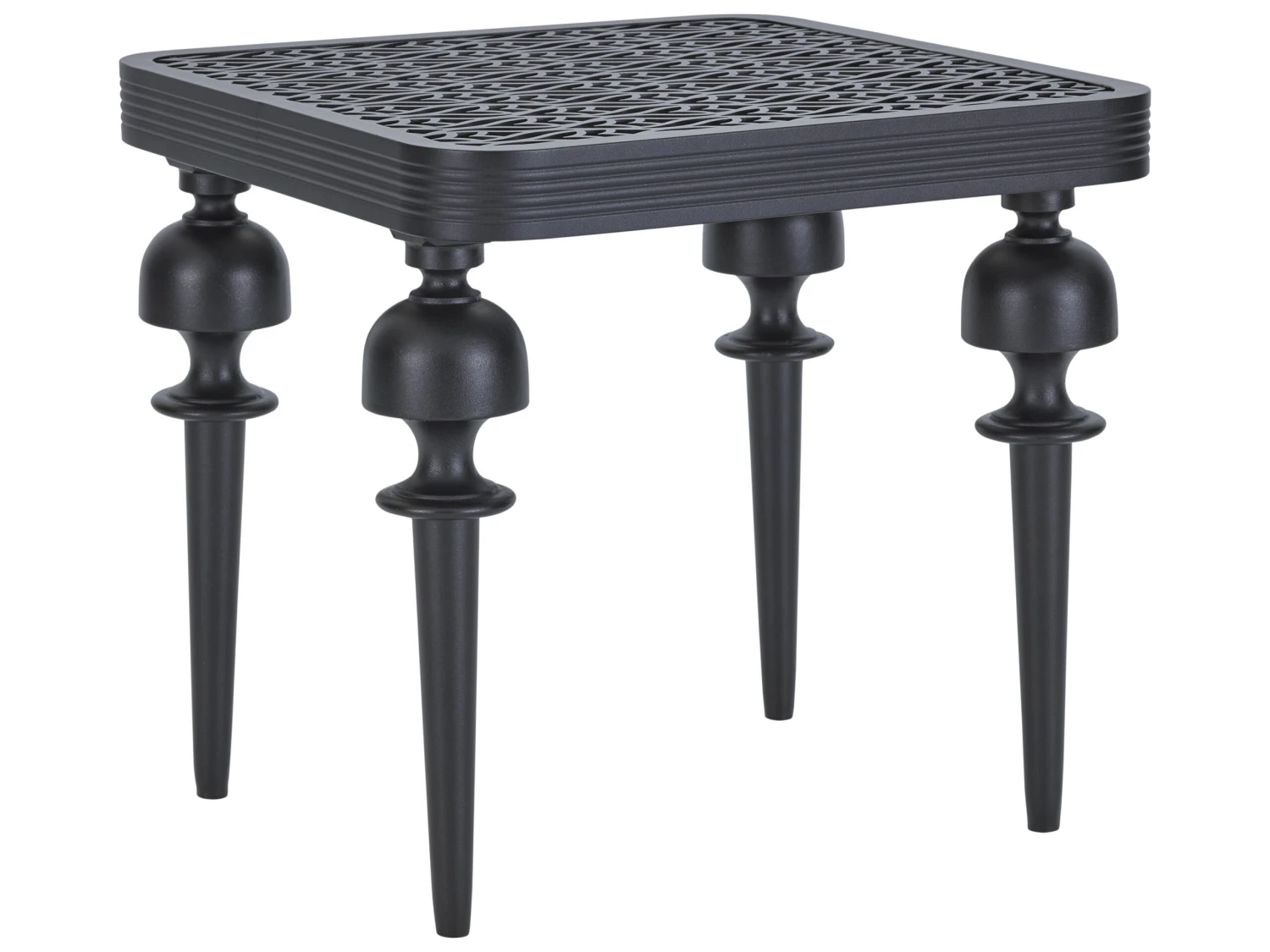 Lane Venture Hemingway Plantation Black Truffle Cast Aluminum 24Wide Square End Table 7 Lane Venture Hemingway Plantation Black Truffle Cast Aluminum 24Wide Square End Table - Image 7