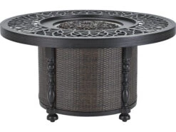 Lane Venture Hemingway Plantation Black Truffle Cast Aluminum 48'' Round Fire Pit Table -Patio Vibe Store LAV5531472 zm
