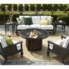 Lane Venture Hemingway Plantation Black Truffle Cast Aluminum 48'' Round Fire Pit Table