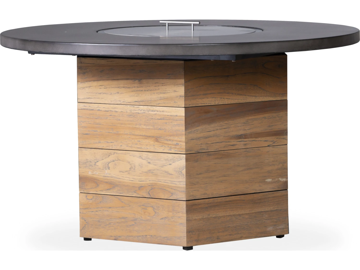Lloyd Flanders Teak Antique Gray 47'' Hexagonal Fire Pit Table 6 Lloyd Flanders Teak Antique Gray 47'' Hexagonal Fire Pit Table - Image 6