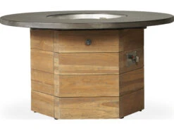 Lloyd Flanders Teak Antique Gray 47'' Hexagonal Fire Pit Table 24 Lloyd Flanders Teak Antique Gray 47'' Hexagonal Fire Pit Table -Patio Vibe Store LF2860995 zm