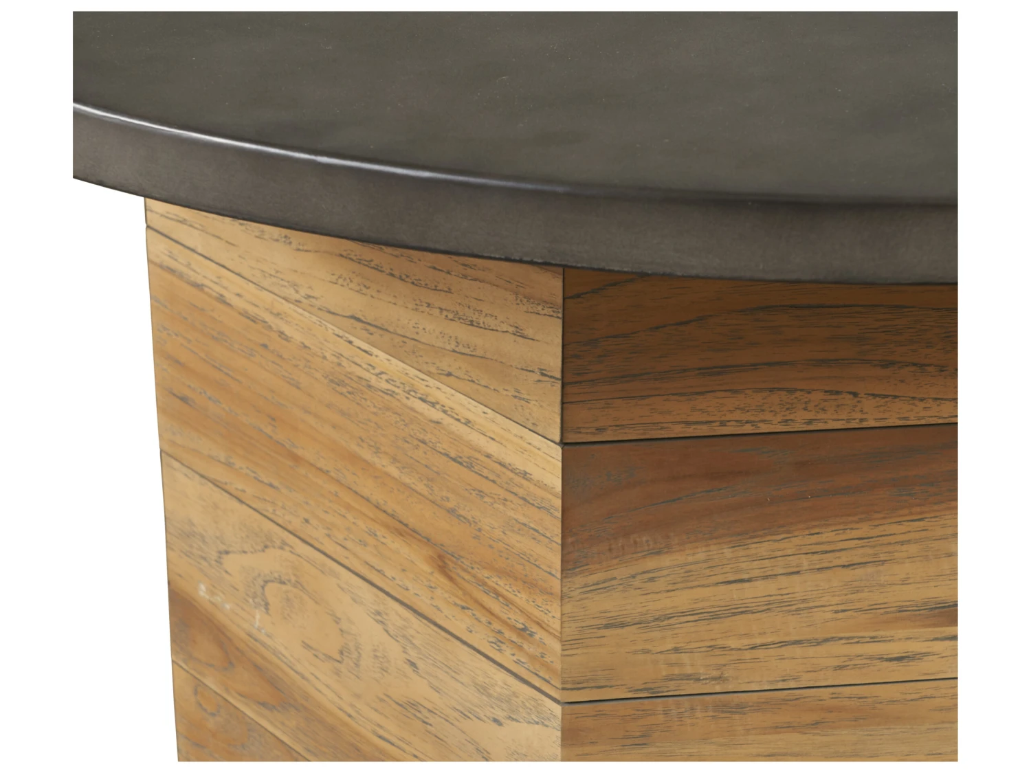 Lloyd Flanders Teak Antique Gray 47'' Hexagonal Fire Pit Table 11 Lloyd Flanders Teak Antique Gray 47'' Hexagonal Fire Pit Table - Image 11