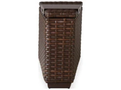 Lloyd Flanders Contempo Wicker Storage Wedge Table With Hinged Top Including Tray -Patio Vibe Store LF380292 zm
