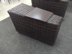 Lloyd Flanders Contempo Wicker Storage Wedge Table With Hinged Top Including Tray -Patio Vibe Store LF380293 zm