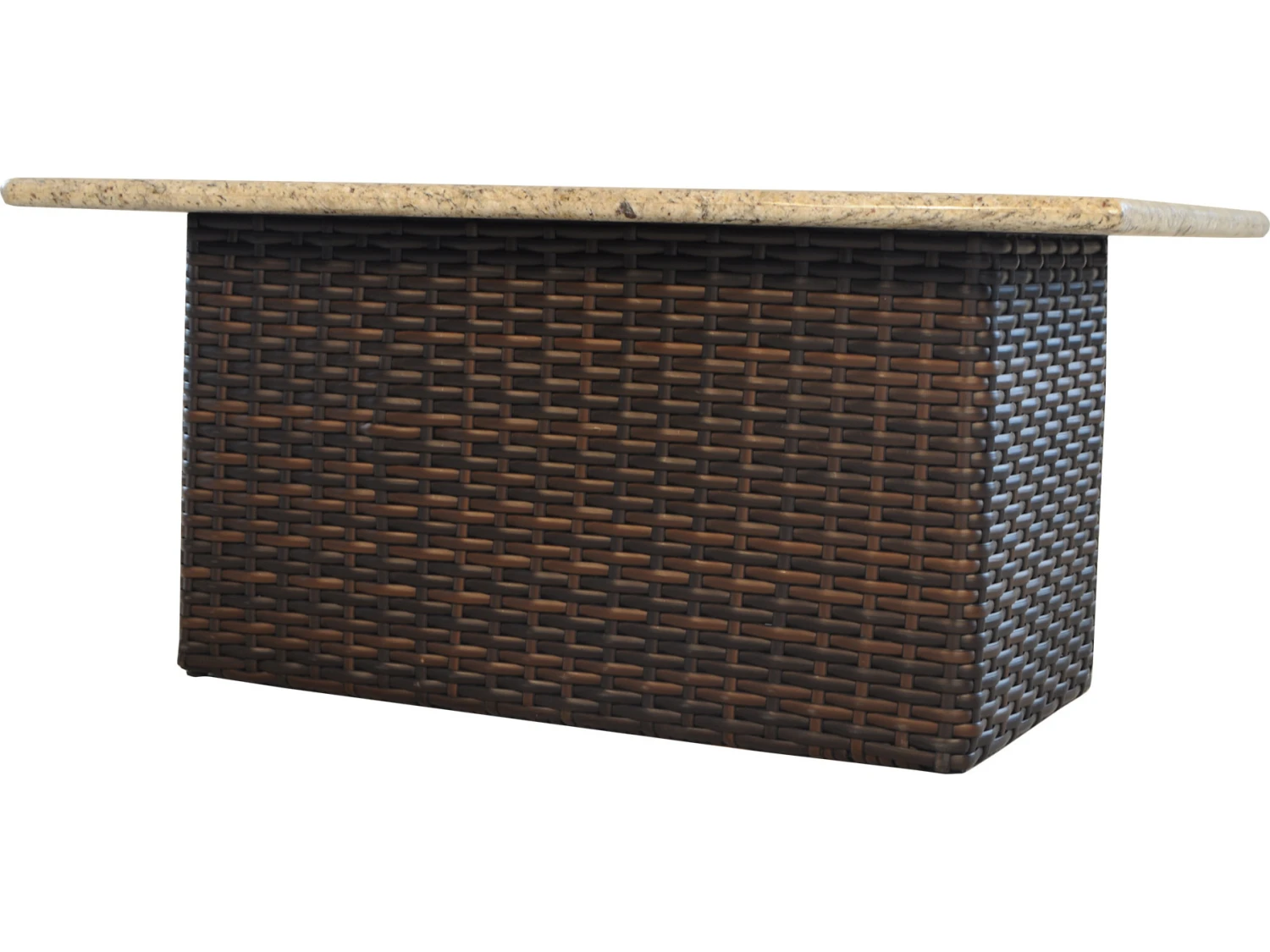 Lloyd Flanders Contempo Wicker 52'' X 32'' Rectangular Stone Fire Pit Table 4 Lloyd Flanders Contempo Wicker 52'' X 32'' Rectangular Stone Fire Pit Table - Image 4