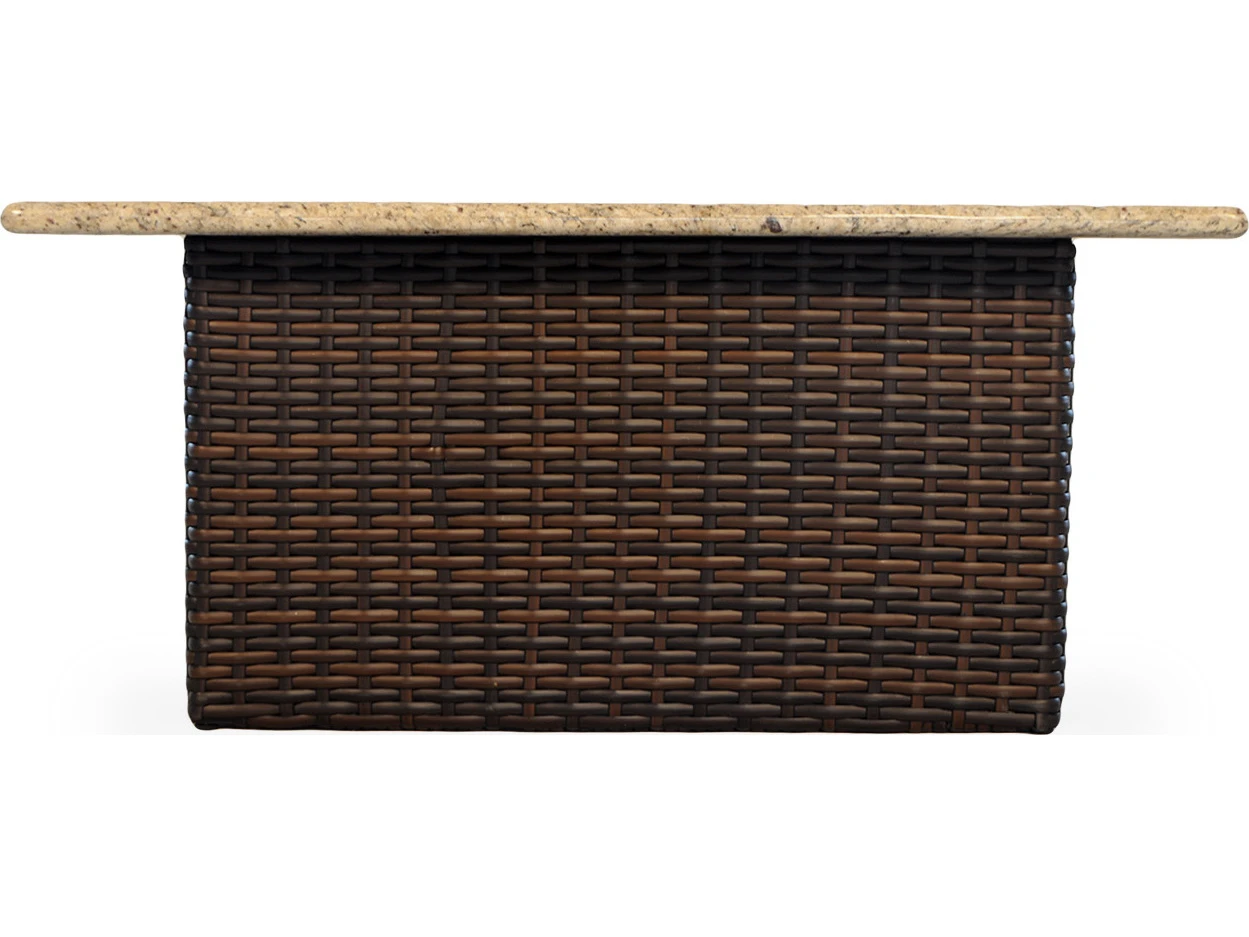 Lloyd Flanders Contempo Wicker 52'' X 32'' Rectangular Stone Fire Pit Table 5 Lloyd Flanders Contempo Wicker 52'' X 32'' Rectangular Stone Fire Pit Table - Image 5