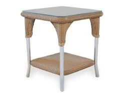 Lloyd Flanders Dining & Accessory Wicker 22'' Square End Table -Patio Vibe Store LF862411 zm