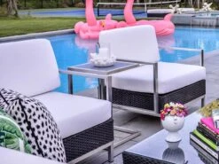 Lloyd Flanders Elements Steel 17''W X 15''D Rectangular End Table