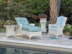 Lloyd Flanders Grand Traverse Wicker 24'' Round End Table 10 Lloyd Flanders Grand Traverse Wicker 24'' Round End Table -Patio Vibe Store LFGRCHS1 zm