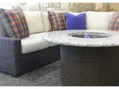 Lloyd Flanders Mesa Wicker 48'' Round Fire Pit Table -Patio Vibe Store LFMESASECFRPTLNGSET11 zm