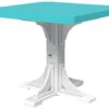LuxCraft Recycled Plastic 41 Square Counter Height Table With Umbrella Hole