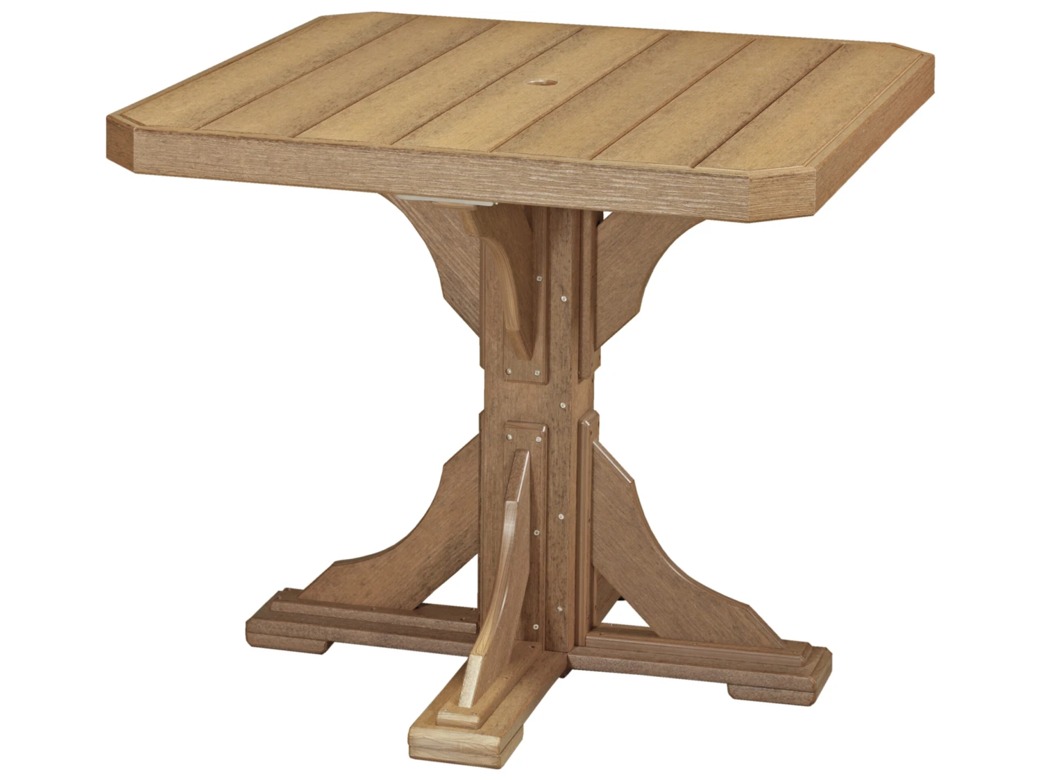 LuxCraft Recycled Plastic 41 Square Counter Height Table With Umbrella Hole 2 LuxCraft Recycled Plastic 41 Square Counter Height Table With Umbrella Hole - Image 2