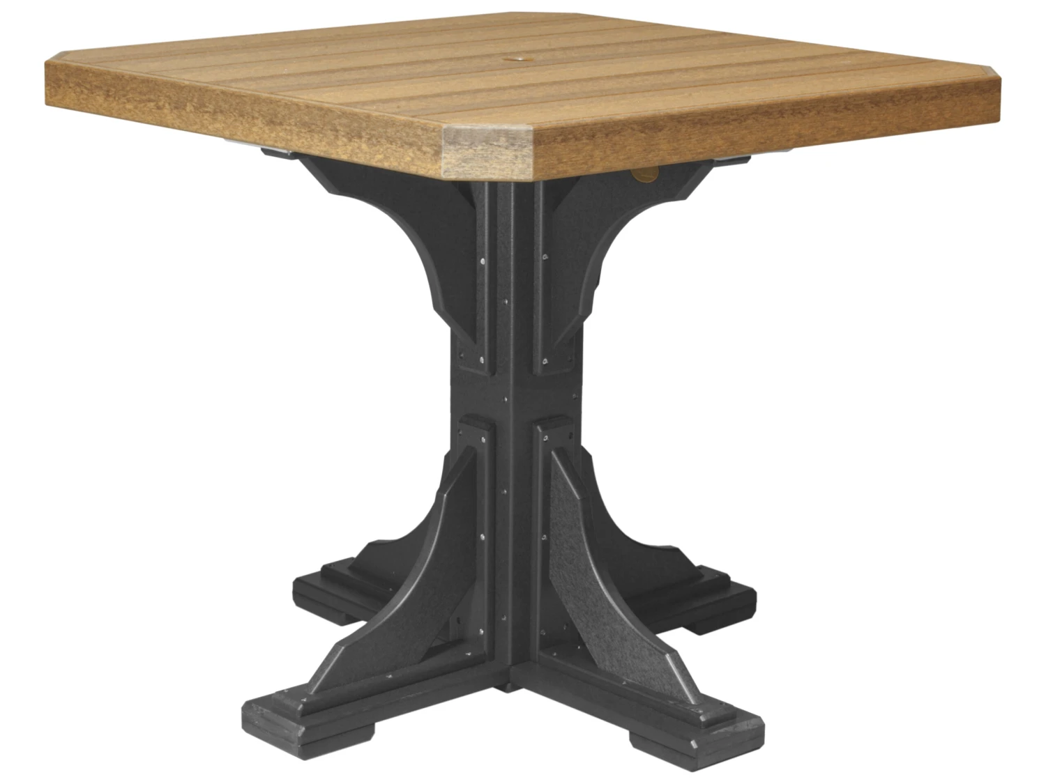 LuxCraft Recycled Plastic 41 Square Counter Height Table With Umbrella Hole 3 LuxCraft Recycled Plastic 41 Square Counter Height Table With Umbrella Hole - Image 3