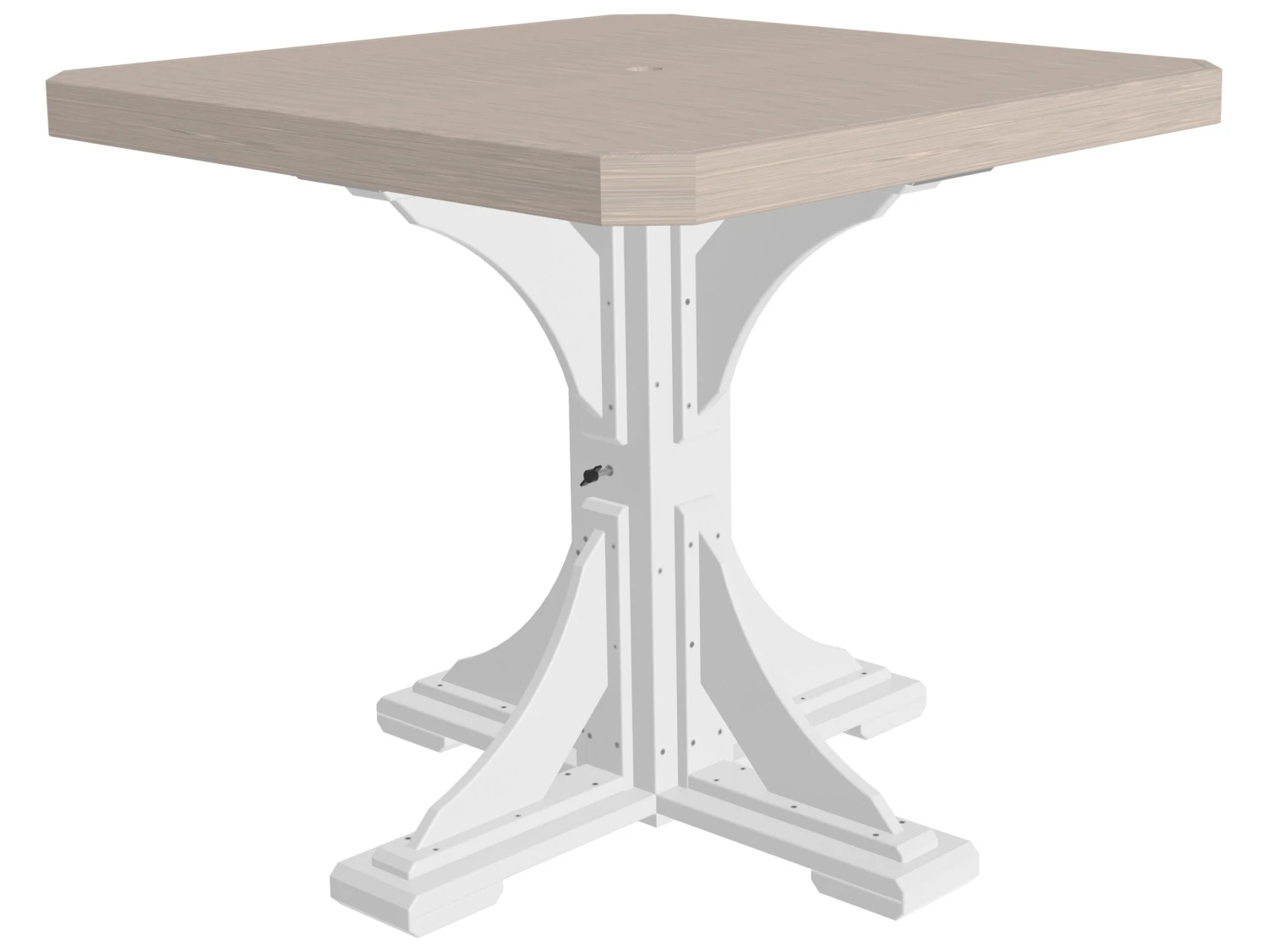 LuxCraft Recycled Plastic 41 Square Counter Height Table With Umbrella Hole 4 LuxCraft Recycled Plastic 41 Square Counter Height Table With Umbrella Hole - Image 4