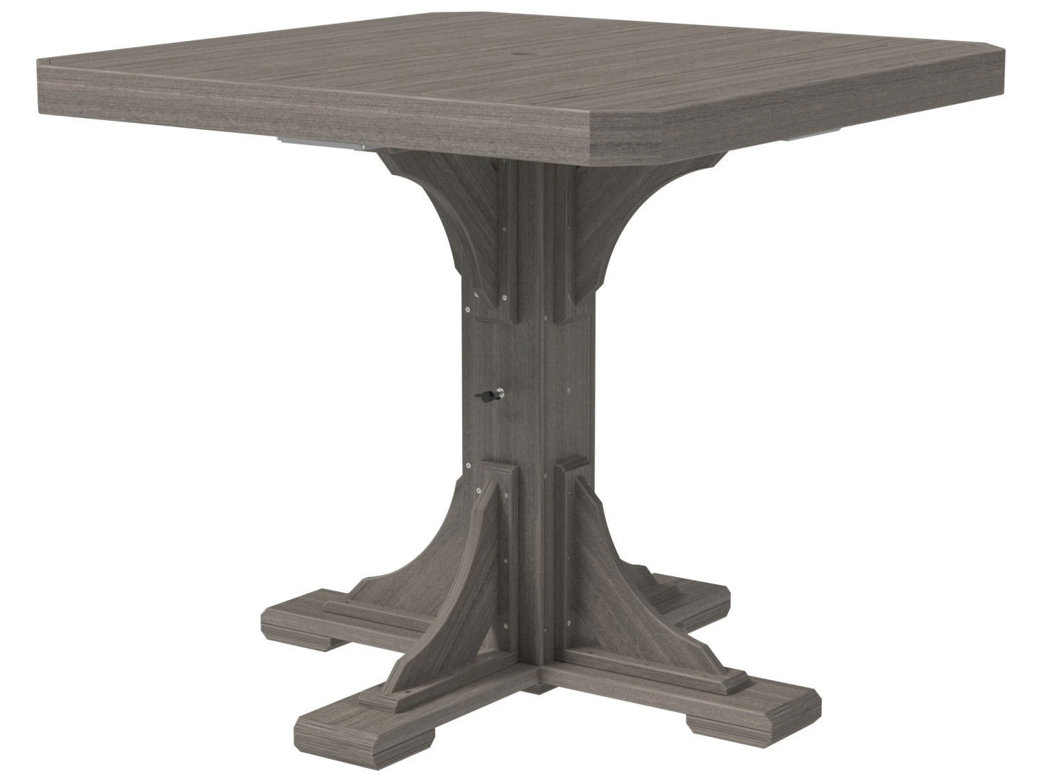 LuxCraft Recycled Plastic 41 Square Counter Height Table With Umbrella Hole 8 LuxCraft Recycled Plastic 41 Square Counter Height Table With Umbrella Hole - Image 8