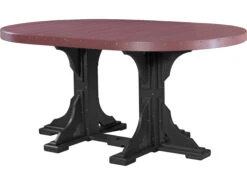 LuxCraft Recycled Plastic 72 X 48 Oval Counter Height Table With Umbrella Hole -Patio Vibe Store LUXP46OTCOUNTER10 zm