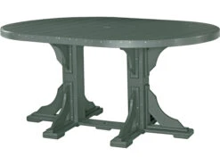 LuxCraft Recycled Plastic 72 X 48 Oval Counter Height Table With Umbrella Hole -Patio Vibe Store LUXP46OTCOUNTER13 zm