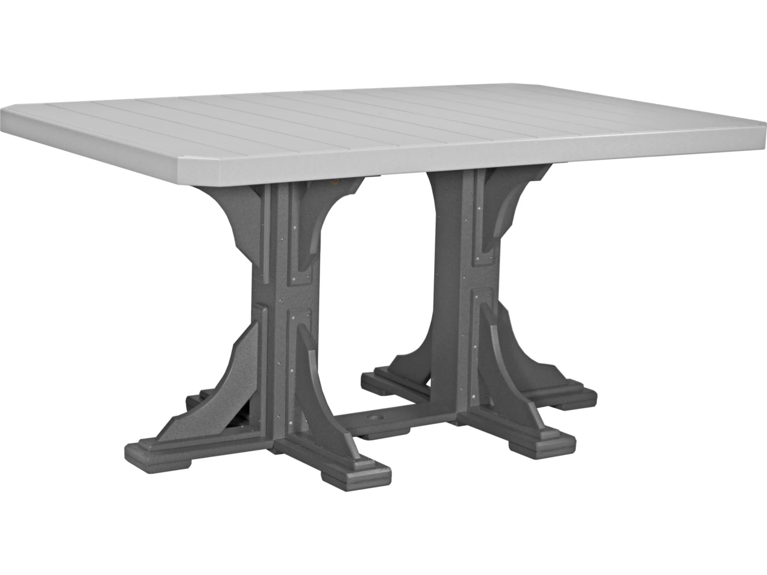 LuxCraft Recycled Plastic 74 X 48 Rectangular Counter Height Table With Umbrella Hole 11 LuxCraft Recycled Plastic 74 X 48 Rectangular Counter Height Table With Umbrella Hole - Image 11