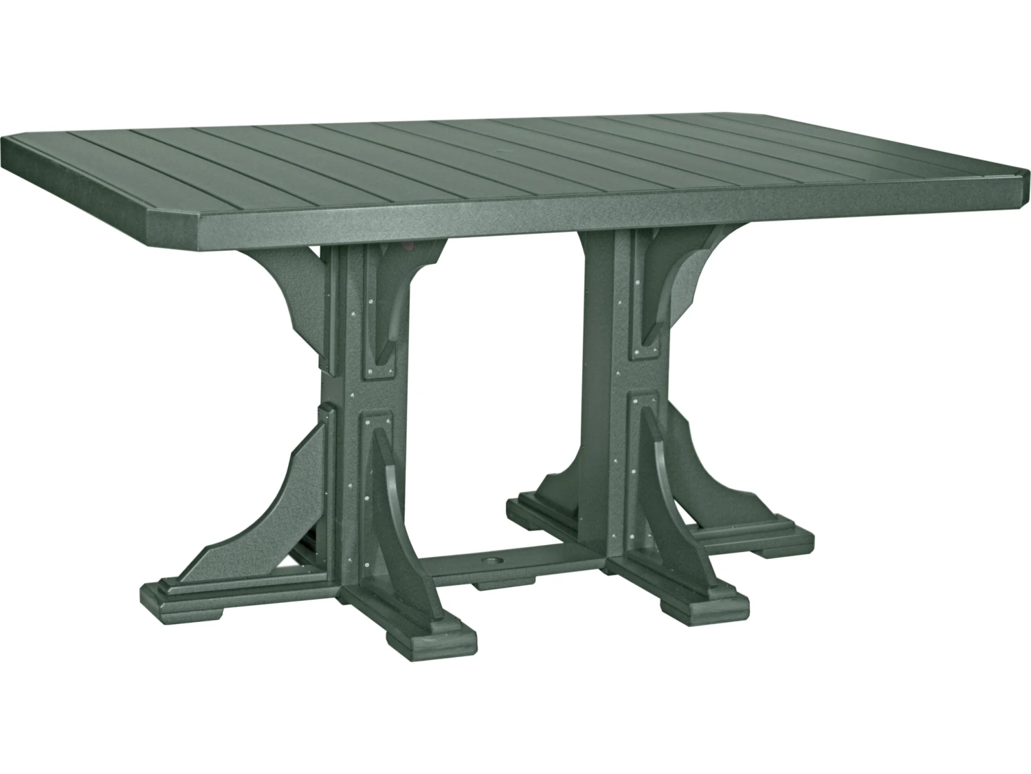 LuxCraft Recycled Plastic 74 X 48 Rectangular Counter Height Table With Umbrella Hole 12 LuxCraft Recycled Plastic 74 X 48 Rectangular Counter Height Table With Umbrella Hole - Image 12
