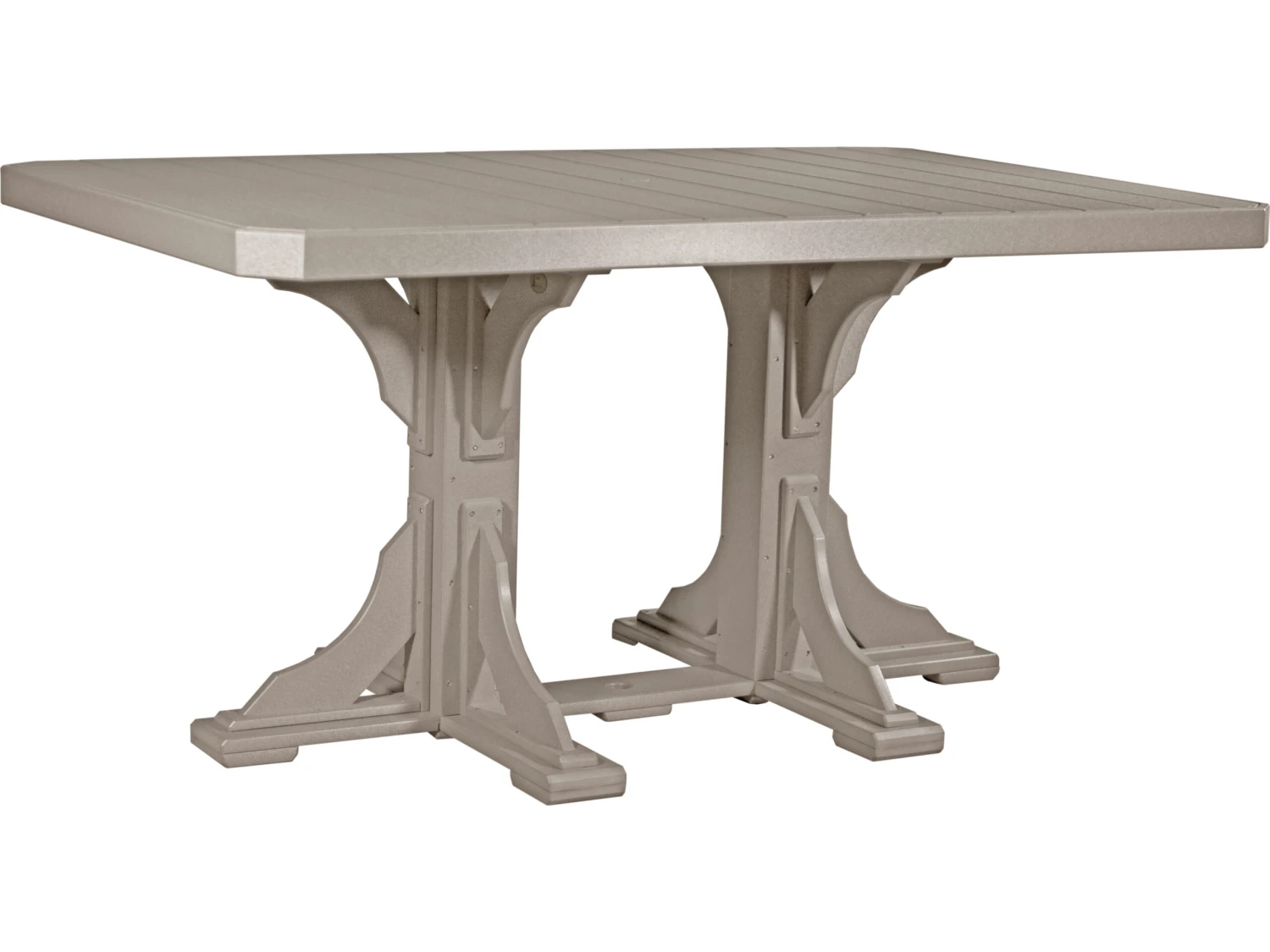 LuxCraft Recycled Plastic 74 X 48 Rectangular Counter Height Table With Umbrella Hole 14 LuxCraft Recycled Plastic 74 X 48 Rectangular Counter Height Table With Umbrella Hole - Image 14