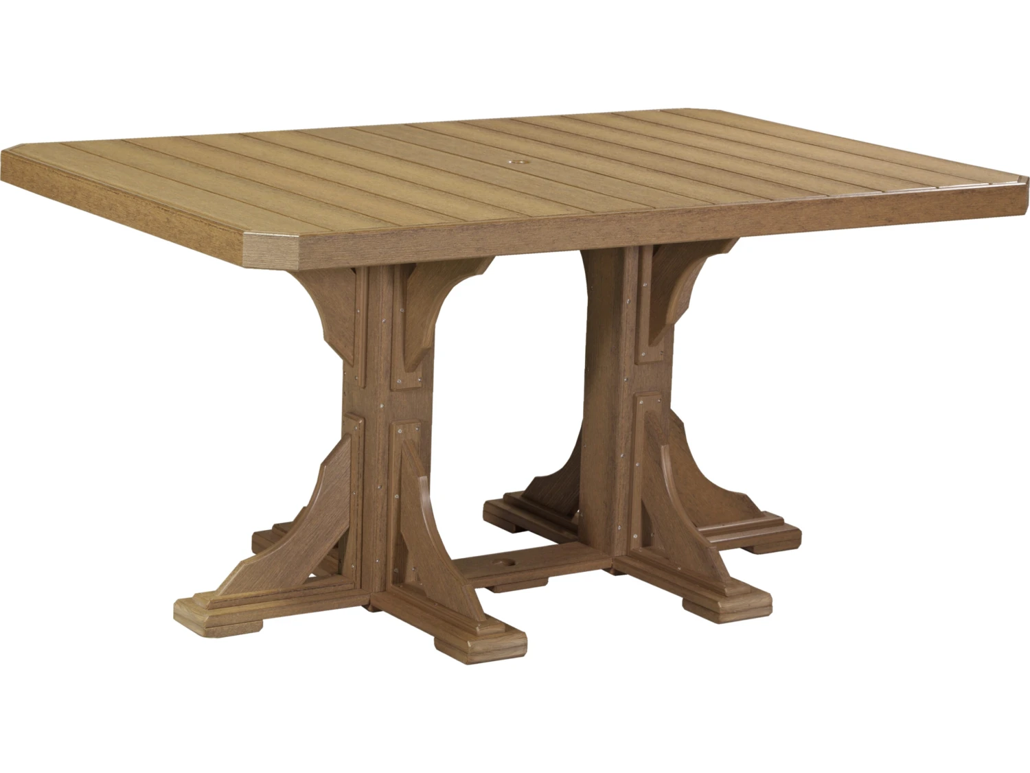 LuxCraft Recycled Plastic 74 X 48 Rectangular Counter Height Table With Umbrella Hole 2 LuxCraft Recycled Plastic 74 X 48 Rectangular Counter Height Table With Umbrella Hole - Image 2