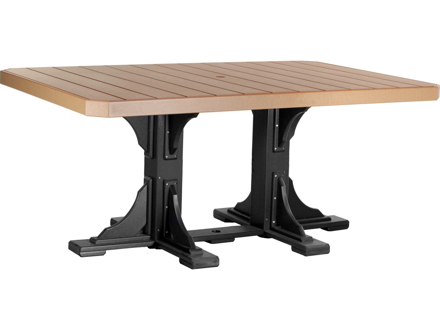 LuxCraft Recycled Plastic 74 X 48 Rectangular Counter Height Table With Umbrella Hole 5 LuxCraft Recycled Plastic 74 X 48 Rectangular Counter Height Table With Umbrella Hole - Image 5