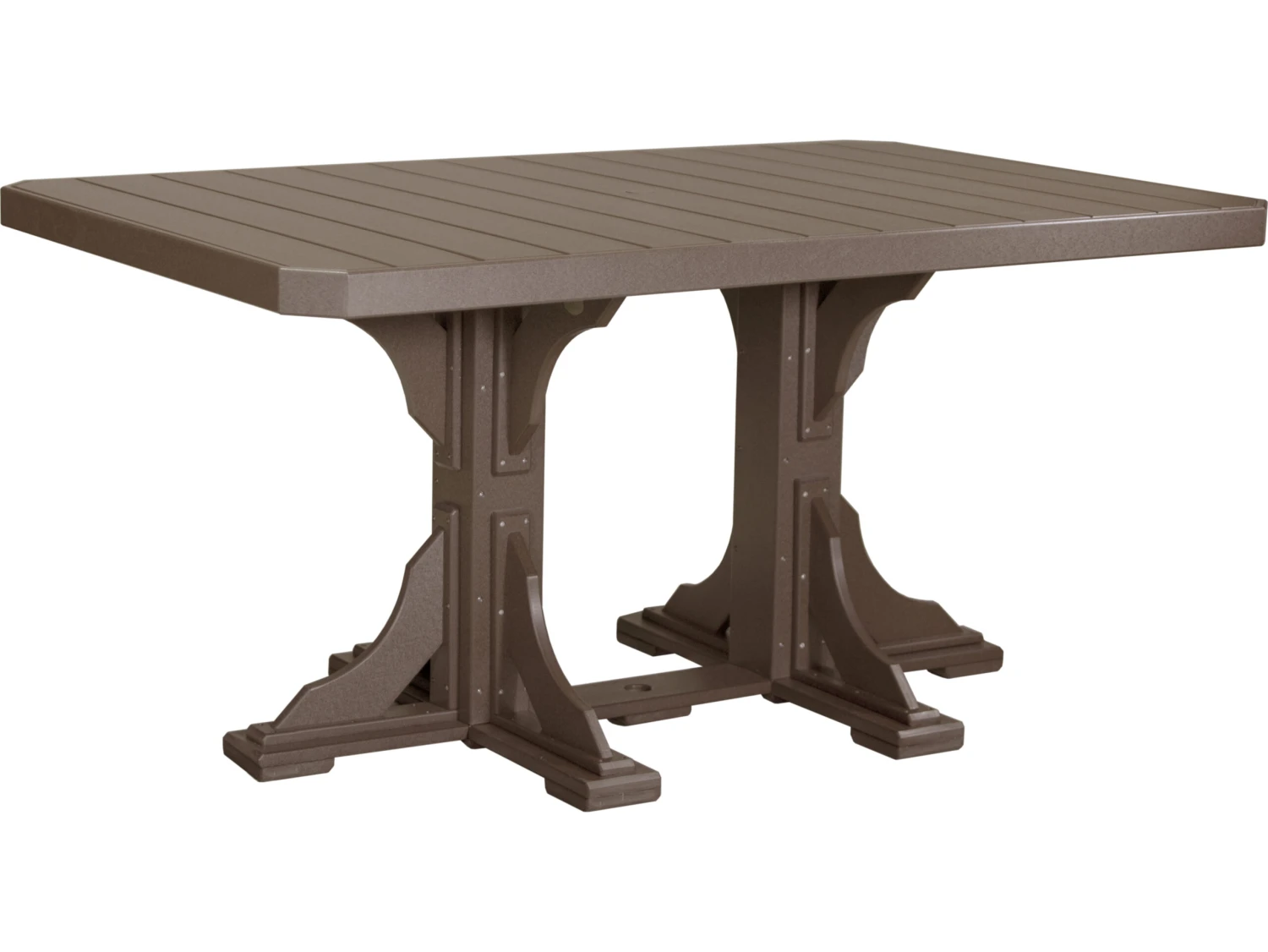 LuxCraft Recycled Plastic 74 X 48 Rectangular Counter Height Table With Umbrella Hole 6 LuxCraft Recycled Plastic 74 X 48 Rectangular Counter Height Table With Umbrella Hole - Image 6