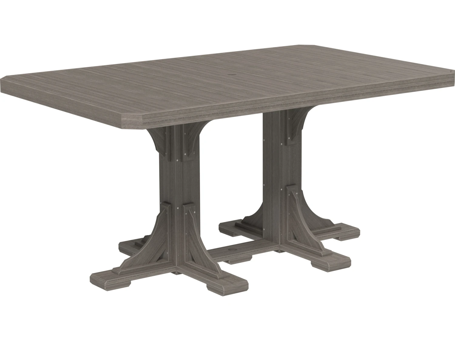 LuxCraft Recycled Plastic 74 X 48 Rectangular Counter Height Table With Umbrella Hole 7 LuxCraft Recycled Plastic 74 X 48 Rectangular Counter Height Table With Umbrella Hole - Image 7