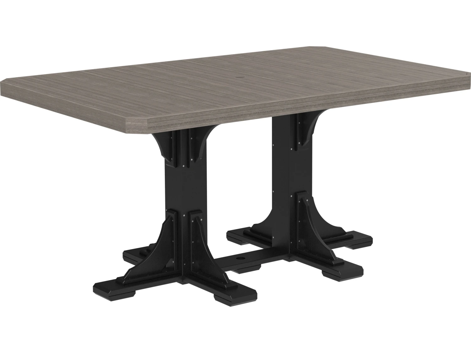 LuxCraft Recycled Plastic 74 X 48 Rectangular Counter Height Table With Umbrella Hole 8 LuxCraft Recycled Plastic 74 X 48 Rectangular Counter Height Table With Umbrella Hole - Image 8