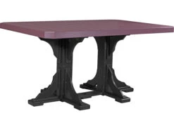 LuxCraft Recycled Plastic 74 X 48 Rectangular Counter Height Table With Umbrella Hole 22 LuxCraft Recycled Plastic 74 X 48 Rectangular Counter Height Table With Umbrella Hole -Patio Vibe Store LUXP46RTCOUNTER9 zm