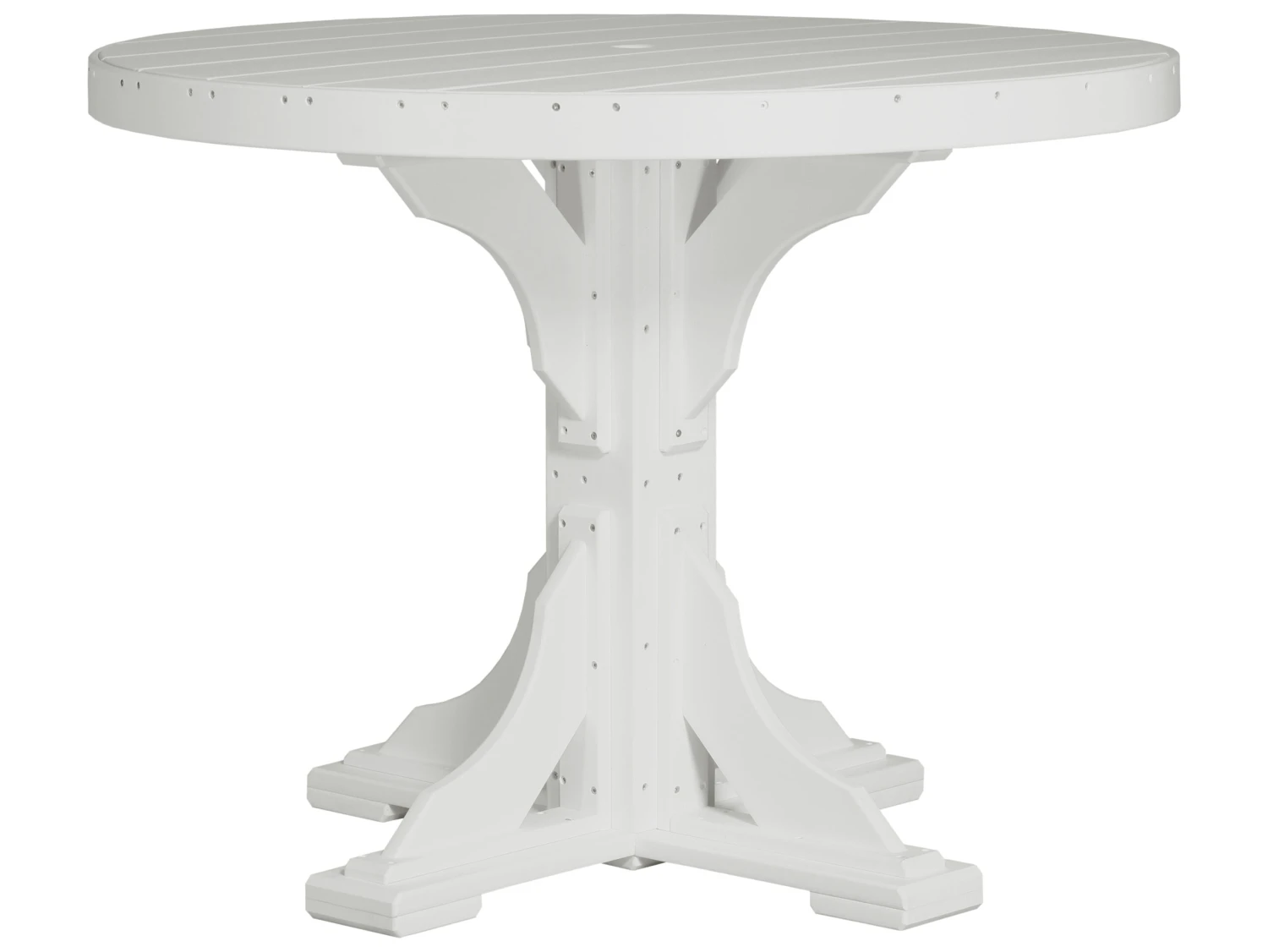 LuxCraft Recycled Plastic 48 Round Counter Height Table With Umbrella Hole 16 LuxCraft Recycled Plastic 48 Round Counter Height Table With Umbrella Hole - Image 16