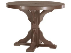 LuxCraft Recycled Plastic 48 Round Counter Height Table With Umbrella Hole 24 LuxCraft Recycled Plastic 48 Round Counter Height Table With Umbrella Hole -Patio Vibe Store LUXP4RTCOUNTER7 zm