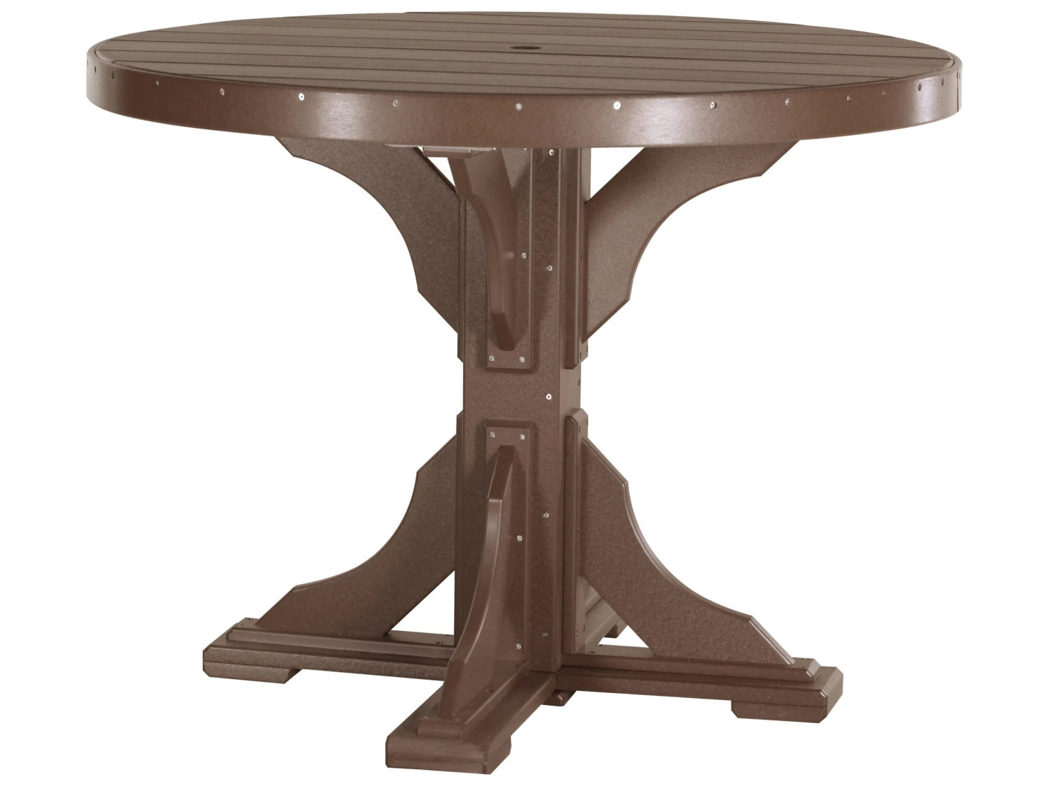 LuxCraft Recycled Plastic 48 Round Counter Height Table With Umbrella Hole 9 LuxCraft Recycled Plastic 48 Round Counter Height Table With Umbrella Hole - Image 9