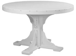 LuxCraft Recycled Plastic 48 Round Dining Height Table With Umbrella Hole -Patio Vibe Store LUXP4RTDINING14 zm