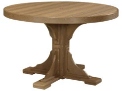 LuxCraft Recycled Plastic 48 Round Dining Height Table With Umbrella Hole -Patio Vibe Store LUXP4RTDINING2 zm