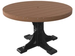 LuxCraft Recycled Plastic 48 Round Dining Height Table With Umbrella Hole -Patio Vibe Store LUXP4RTDINING3 zm