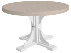LuxCraft Recycled Plastic 48 Round Dining Height Table With Umbrella Hole -Patio Vibe Store LUXP4RTDINING4 zm