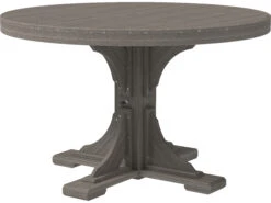 LuxCraft Recycled Plastic 48 Round Dining Height Table With Umbrella Hole -Patio Vibe Store LUXP4RTDINING8 zm