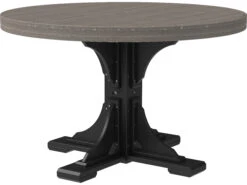 LuxCraft Recycled Plastic 48 Round Dining Height Table With Umbrella Hole -Patio Vibe Store LUXP4RTDINING9 zm