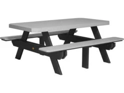 LuxCraft Recycled Plastic 73.5 X 64 Rectangular Picnic Table With Umbrella Hole 24 LuxCraft Recycled Plastic 73.5 X 64 Rectangular Picnic Table With Umbrella Hole -Patio Vibe Store LUXP6RPTDINING11 zm