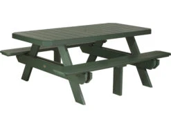 LuxCraft Recycled Plastic 73.5 X 64 Rectangular Picnic Table With Umbrella Hole 26 LuxCraft Recycled Plastic 73.5 X 64 Rectangular Picnic Table With Umbrella Hole -Patio Vibe Store LUXP6RPTDINING13 zm